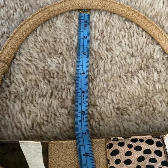 MULTI Animal Print Faux  Leather Tote Purse - Picture 10 of 12